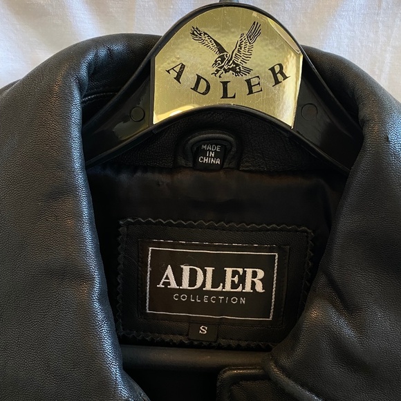 Women's Vintage 100% Lamb Leather Coat | Adler Collection | Black | Size: Small - Picture 9 of 10
